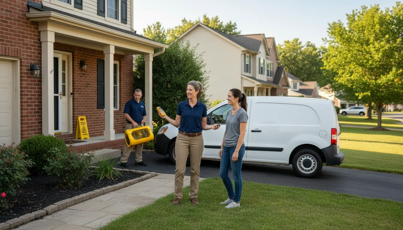 Residential water damage restoration in Smithfield, IL